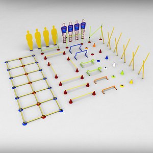 3d model soccer football training equipment