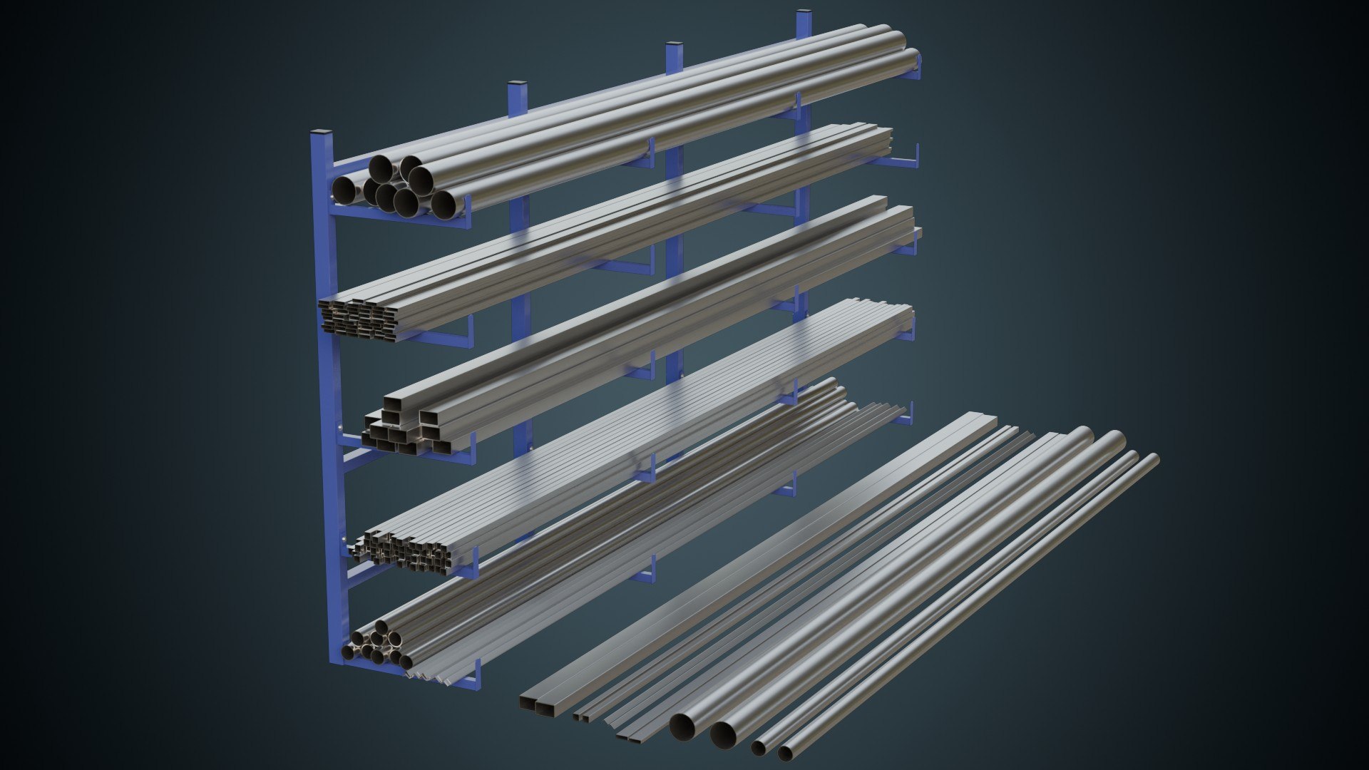 Pipe Rack 1 Basic Model - TurboSquid 2250803