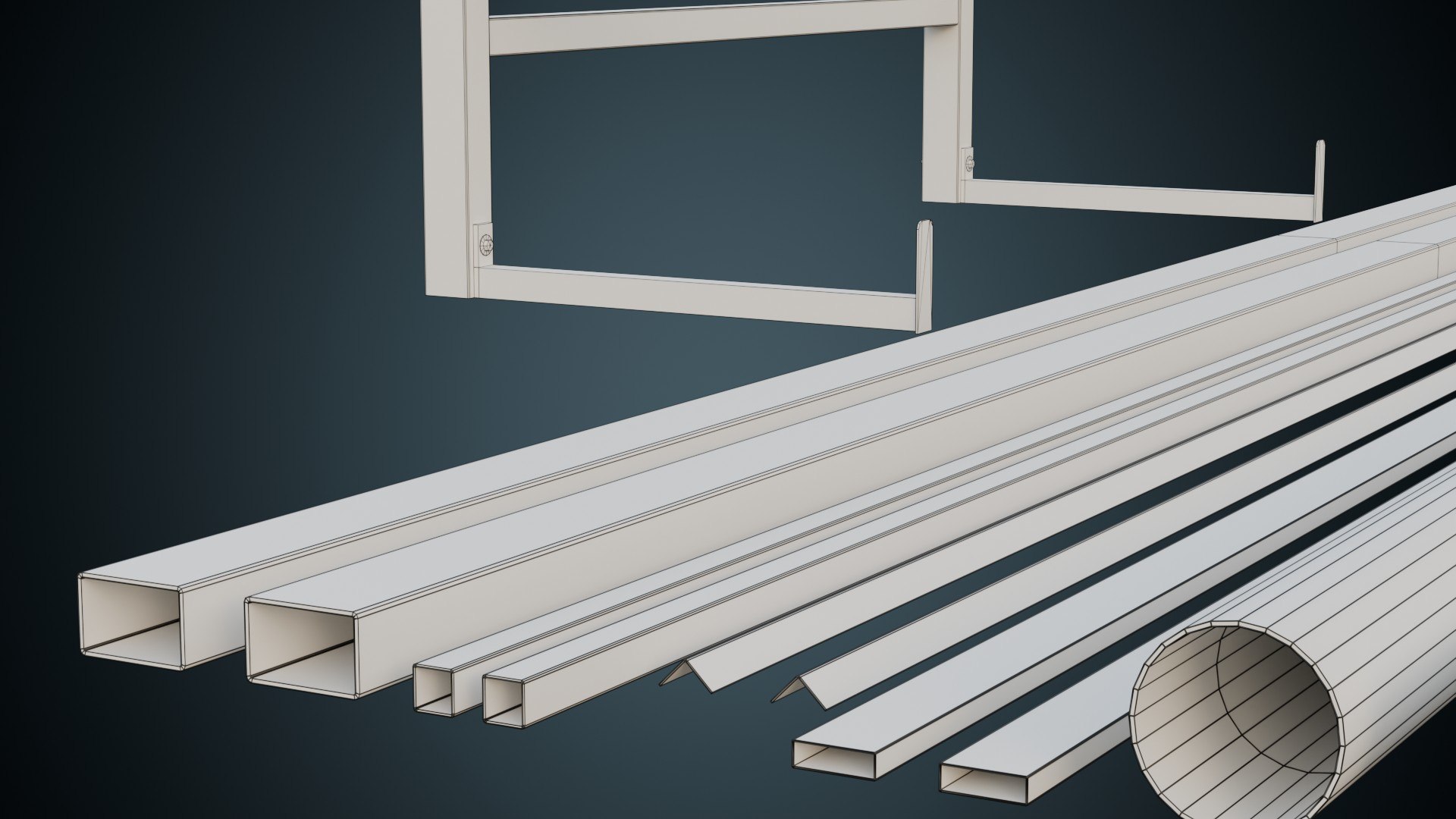 Pipe Rack 1 Basic Model - TurboSquid 2250803