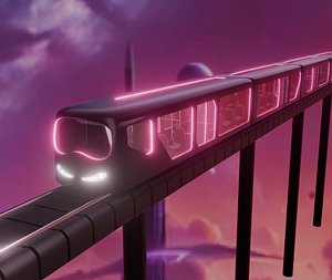 Sci-Fi Metro Train 3D