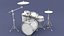 drum percussion drumset 3D model