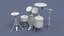 drum percussion drumset 3D model