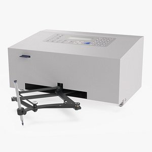 3D Mechanical Signature Reproduction Device White Rigged model
