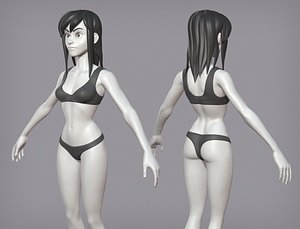 character cartoon 3D model