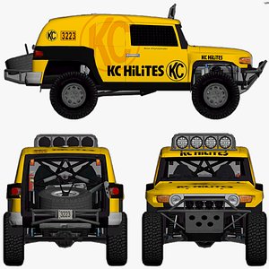 3D Offroad  KC Racing  Car-3D Low Poly-Game Ready Model 004