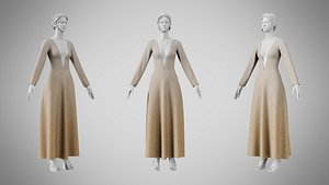 3D model Dress 35 Grullo With Design