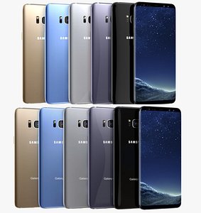 3D samsung galaxy s8 colors
