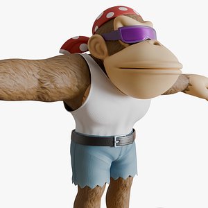3D kong character - donkey