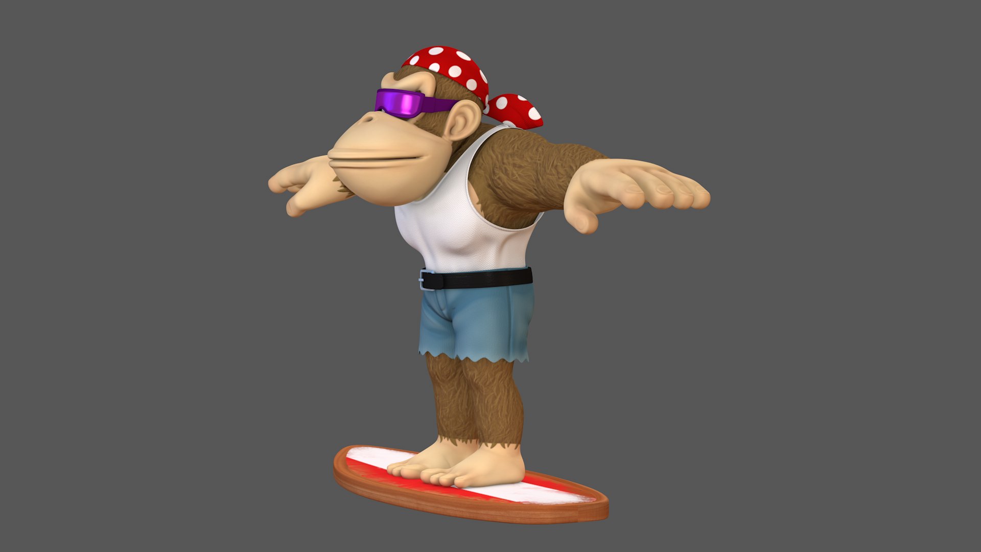 3D kong character - donkey - TurboSquid 1619317