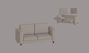 3D Small Sofa model