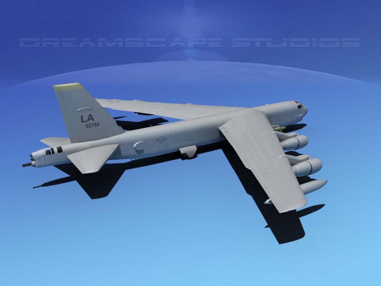 Boeing B-52 Stratofortress Bomber 3d Model