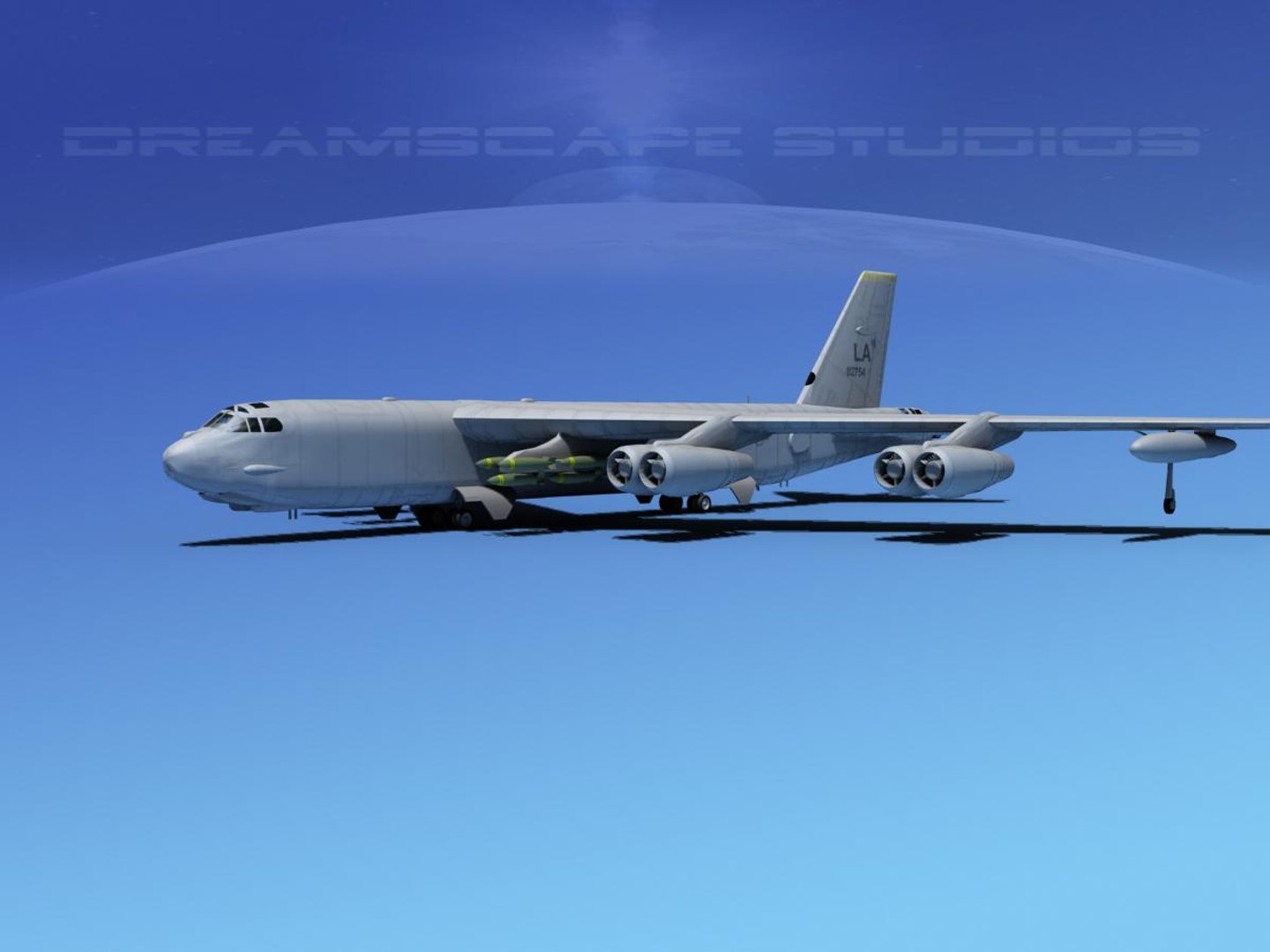 Boeing B-52 Stratofortress Bomber 3d Model