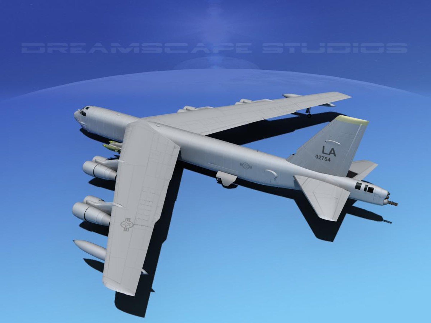 Boeing B-52 Stratofortress Bomber 3d Model