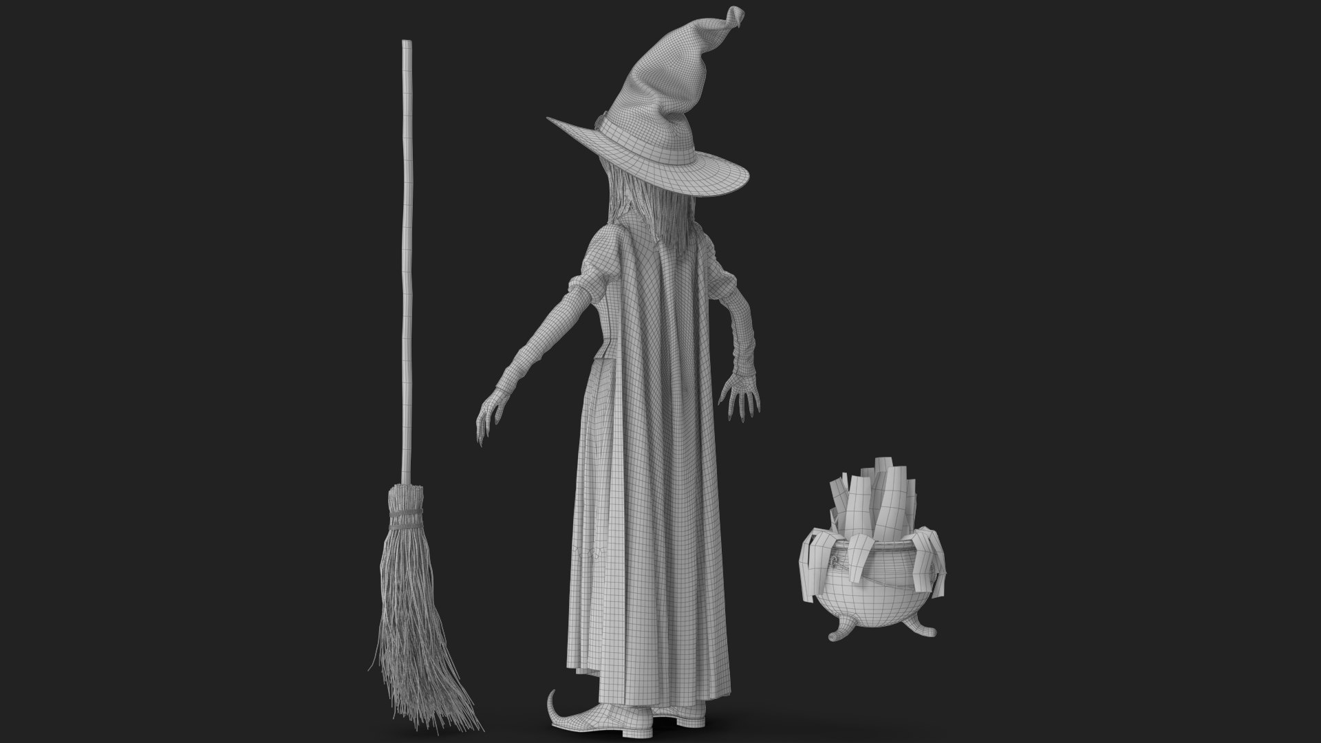 Witch 15 3D https://p.turbosquid.com/ts-thumb/AB/jvL4Up/lx/wireframe_05/jpg/1700803307/1920x1080/fit_q87/8f43a0cef62c56085cdd25aeec1abd1df6ae2351/wireframe_05.jpg