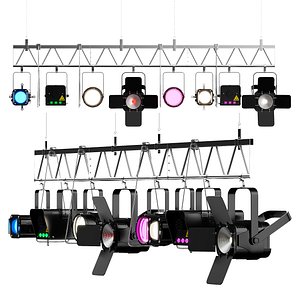 Soft theater farm with lighting equipment model