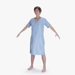 Female Patient Clothing 3D model