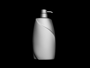 3d max big shampoo bottle