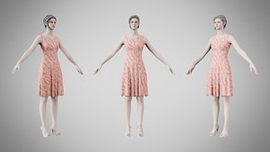 Dress 36 Coral Shell 3D model