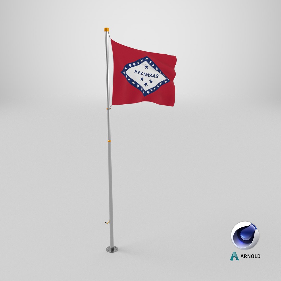 Pole Flag Arkansas 3D model https://p.turbosquid.com/ts-thumb/AC/32o1Sp/6E/stemcell_cinema_4d_arnold_render/png/1726496555/1920x1080/fit_q87/bd09c12da3131cb88f13e79a4f2a996a618c3f64/stemcell_cinema_4d_arnold_render.jpg
