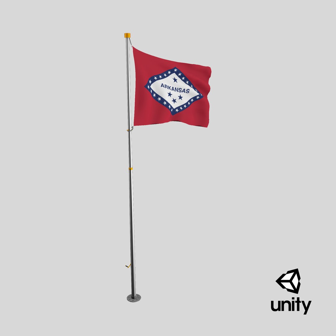 Pole Flag Arkansas 3D model https://p.turbosquid.com/ts-thumb/AC/32o1Sp/HC/stemcell_unity_render/png/1726496564/1920x1080/fit_q87/a70e3811dfb75837f5154c6dd9f9fd52fb824e58/stemcell_unity_render.jpg