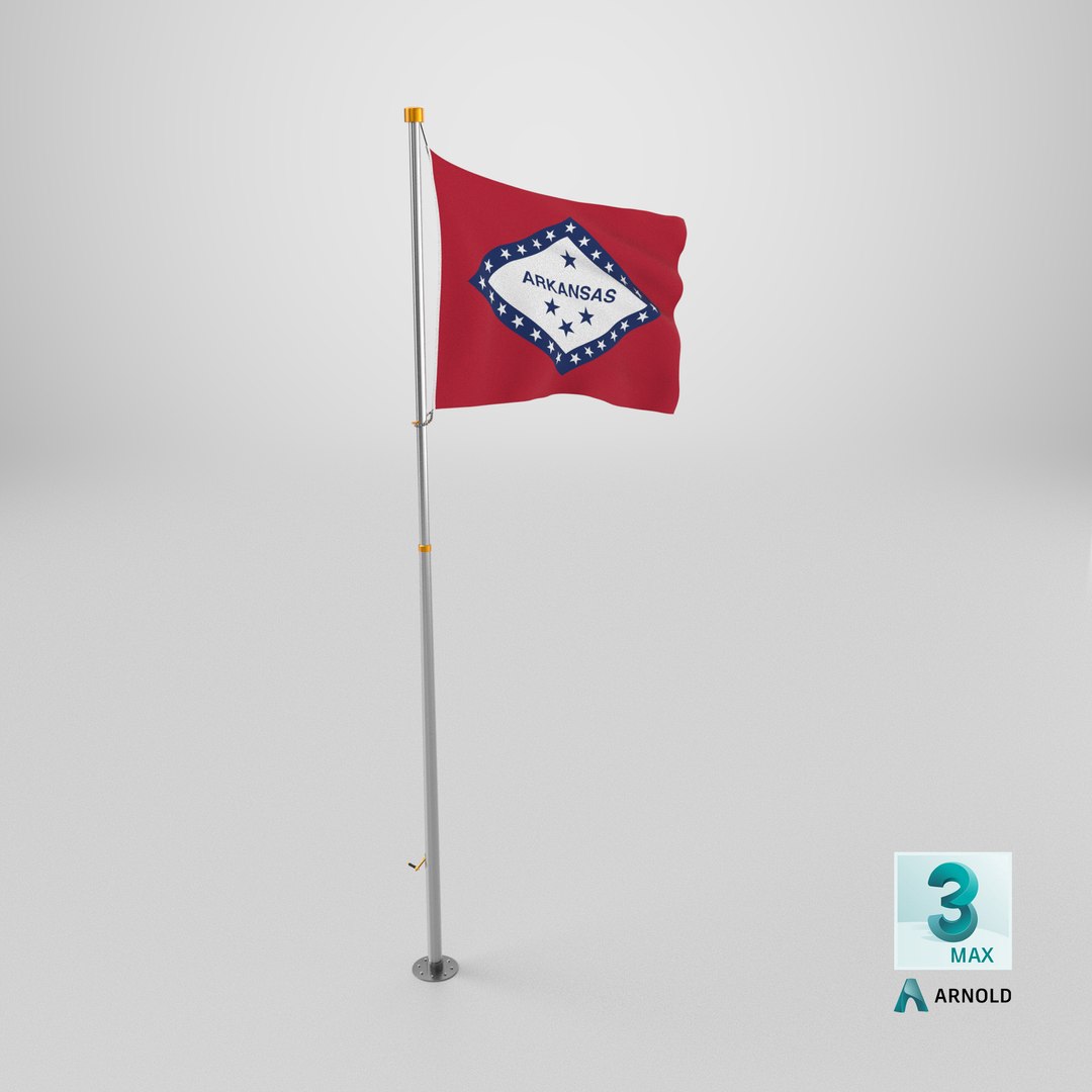 Pole Flag Arkansas 3D model https://p.turbosquid.com/ts-thumb/AC/32o1Sp/QQ/stemcell_max_arnold_render/png/1726496561/1920x1080/fit_q87/fee480424bf6a5183080ea87e2b53e55905000cb/stemcell_max_arnold_render.jpg