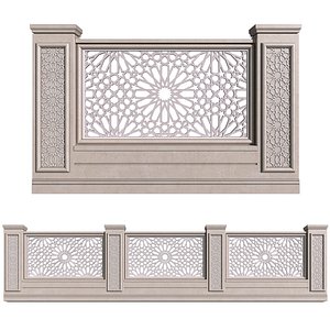 Fence in oriental East style 3D