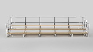stage cross stairs 3D model