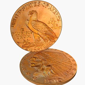Golden Coin 2.5 Dollars 1910