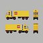 free obj mode classic lego tractor trailer