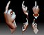 Middle finger flip off bird hand gesture 3D printable model