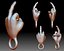 Middle finger flip off bird hand gesture 3D printable model