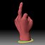 Middle finger flip off bird hand gesture 3D printable model