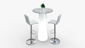 3D Lit Cocktail Set model