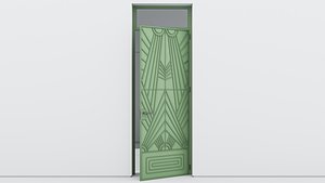 Aluminium door 341 3D model