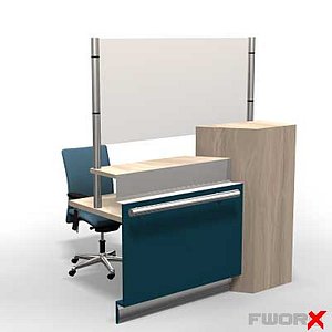 counter desk 3d model