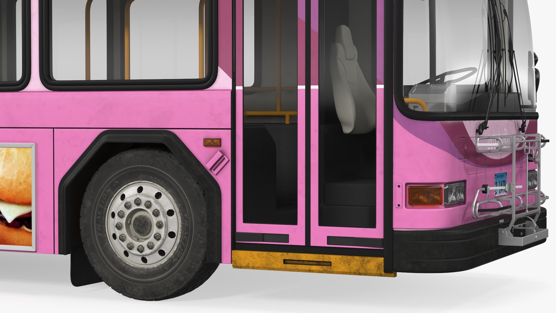 Gillig Low Floor Diesel Electric Hybrid Bus Simple Interior 3D ...