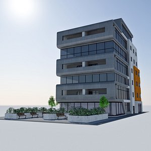 3d model - city office building