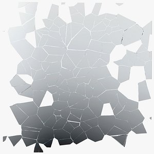 splitted shattered glass 3D model
