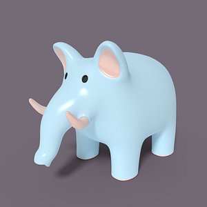 cartoon elephant 3D model