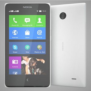 nokia x white 3d 3dm