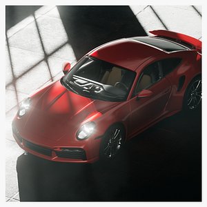 3D Cinematic Automotive Studio with Volumetric Fog C4D and Redshift 3D model