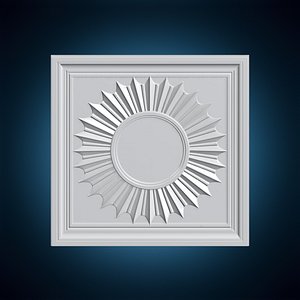 Sunburst Deco Frame Wall Art 3D Print Model