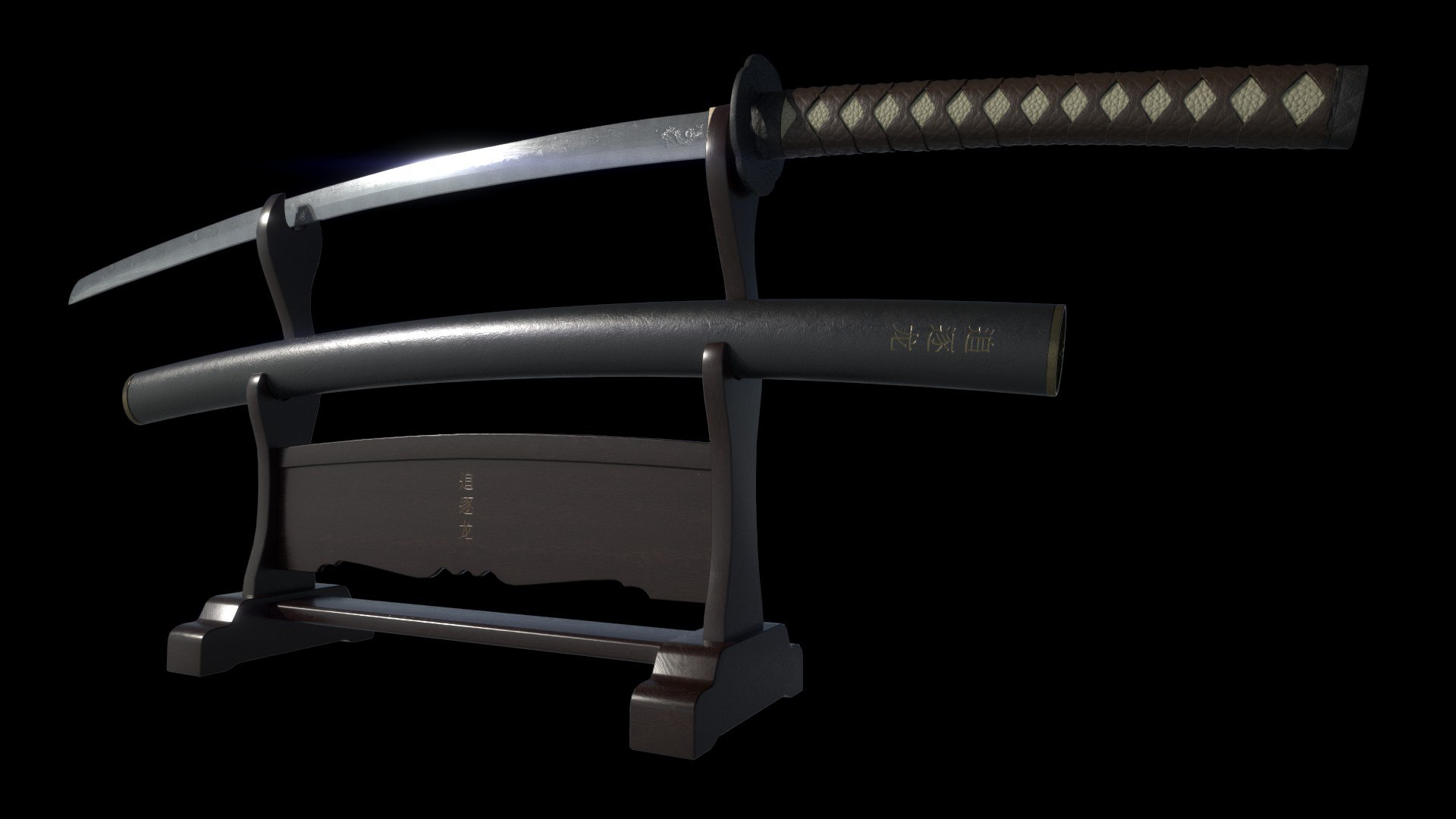 Katana Sword Sheath Stand 3D Model - TurboSquid 1350049