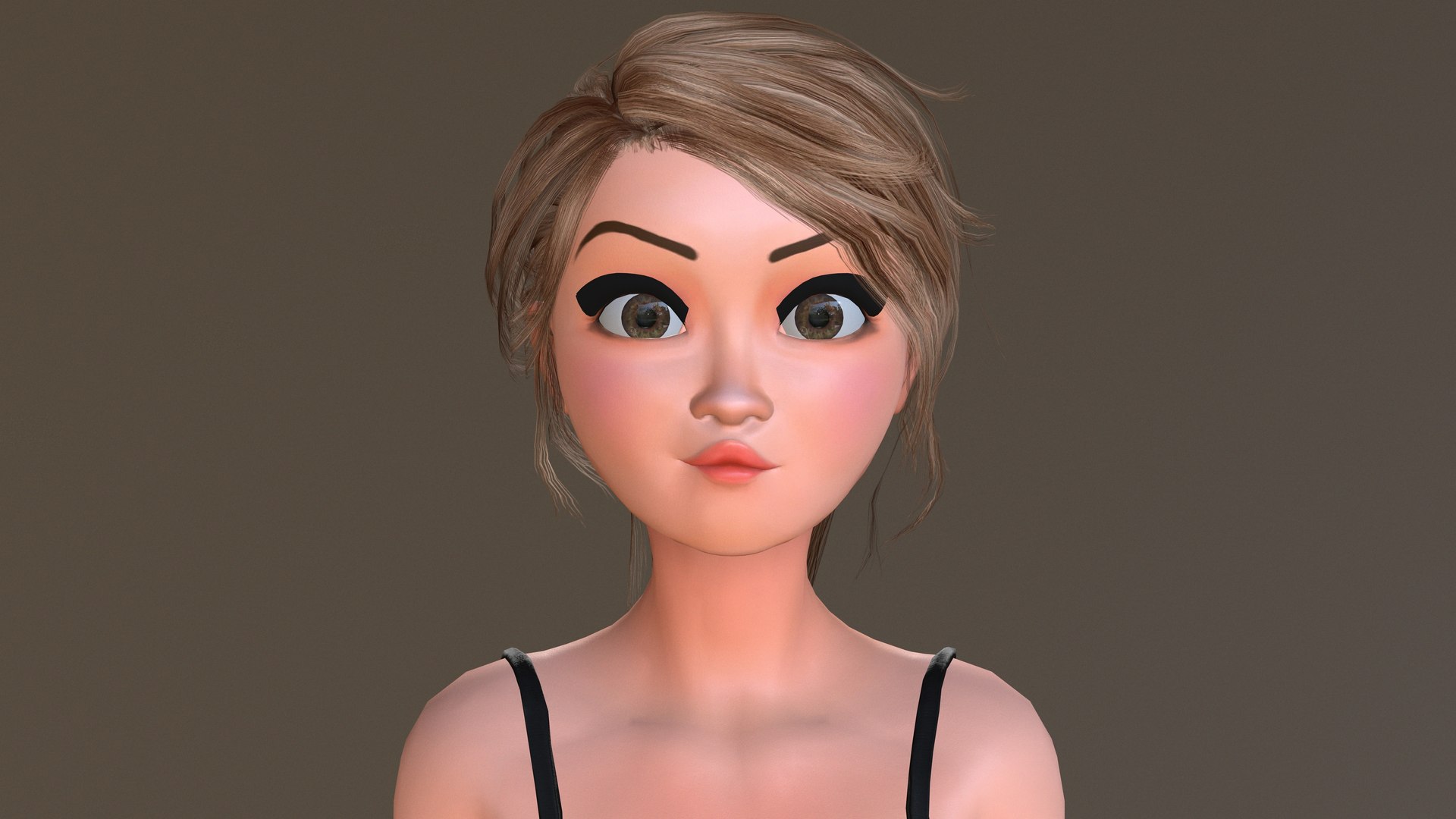 Sexy Female Cartoon 3d Model Turbosquid 1656425