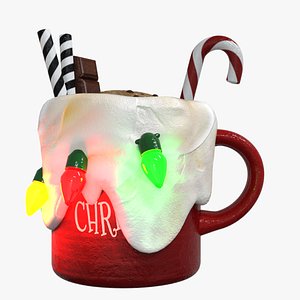 Mug with cookie cane 3D