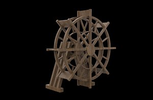 Watermill wheel 05 3D model 3D