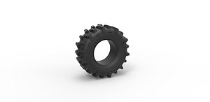 Diecast offroad tire 12 Scale 1 to 25 3D