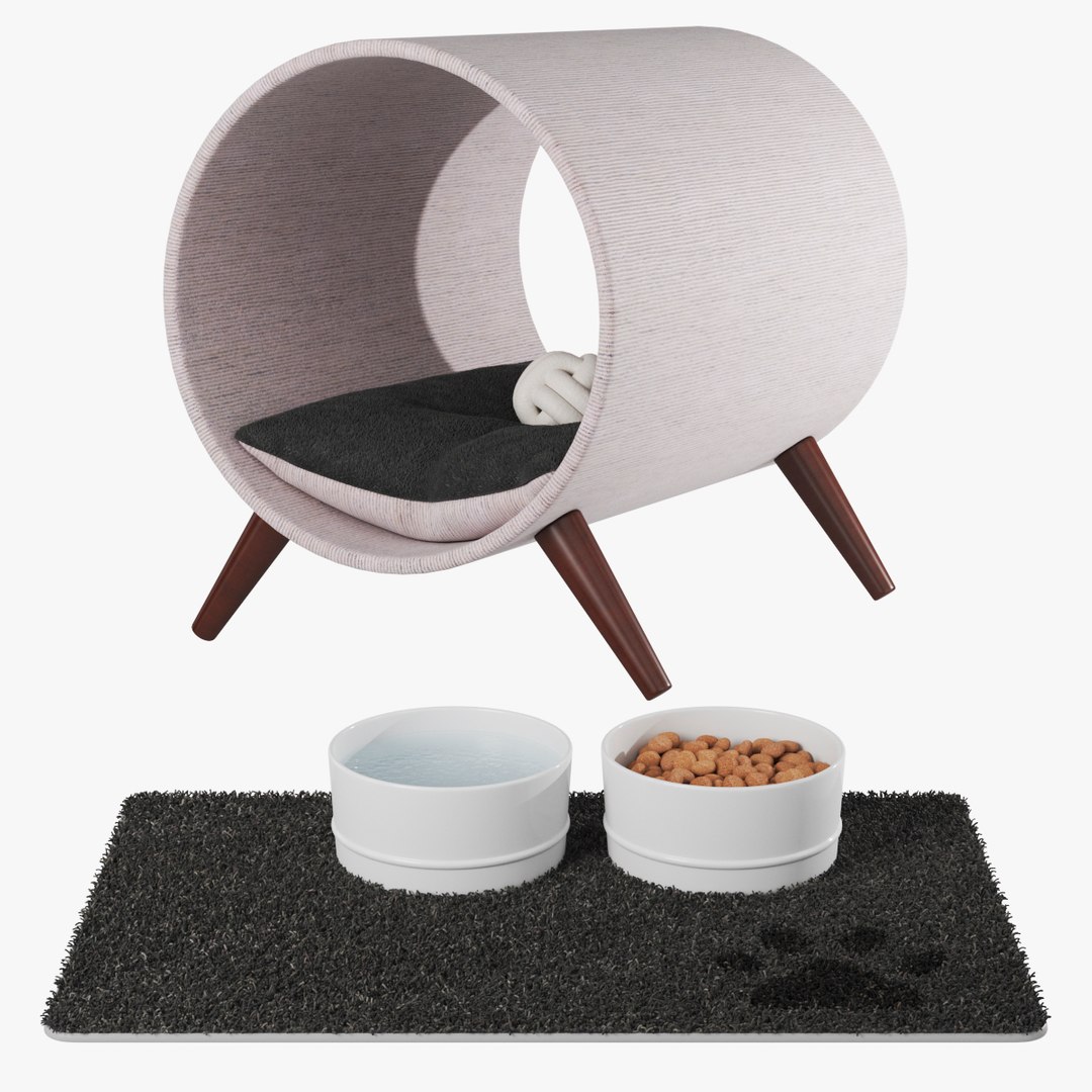 3D Cat tunnel bed and bowls model https://p.turbosquid.com/ts-thumb/AC/pGRWsY/x0/cat_tunnel_bed_render_all3/jpg/1620645974/1920x1080/fit_q87/bf8cd117efc2b8aa047f6a65452c411ddd94e836/cat_tunnel_bed_render_all3.jpg