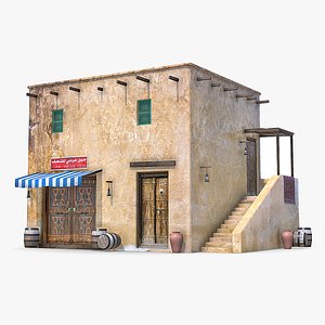 Photorealistic Old Arabic Islamic House model