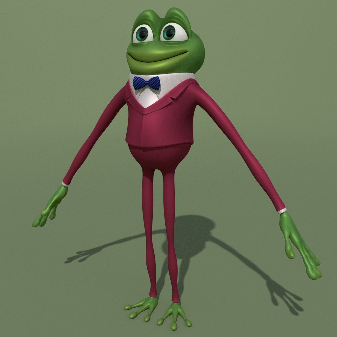 3D Model Cartoon Frog Toon - TurboSquid 1343767